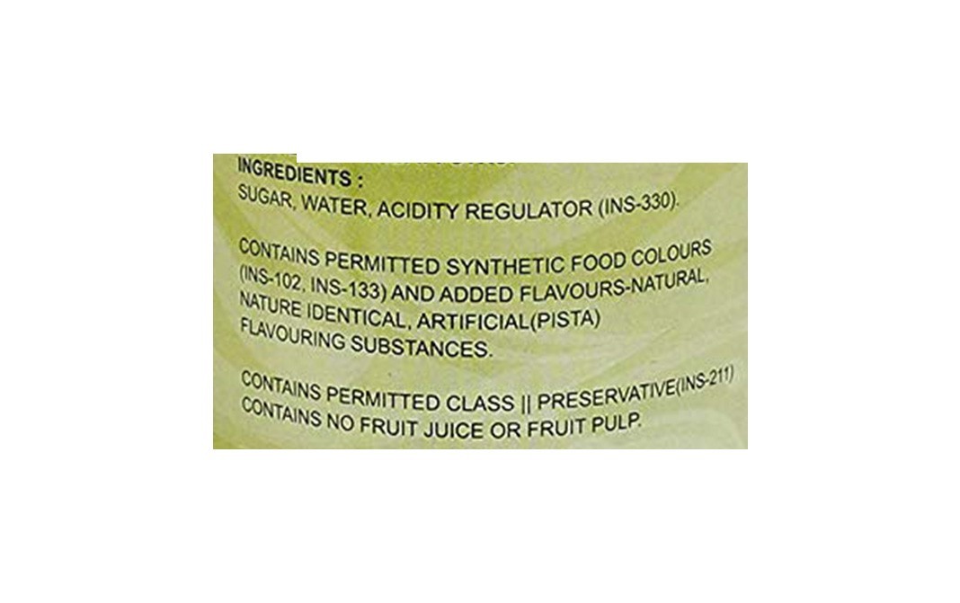 Raj Mandir Pista Syrup    Plastic Bottle  750 millilitre